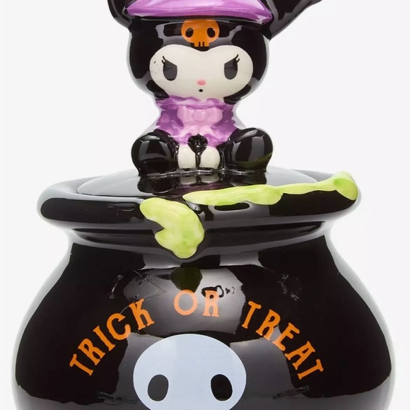 Sanrio Halloween Blue Sky Kuromi Cauldron Cookie Trick or Treat Jar - Picture 1 of 7